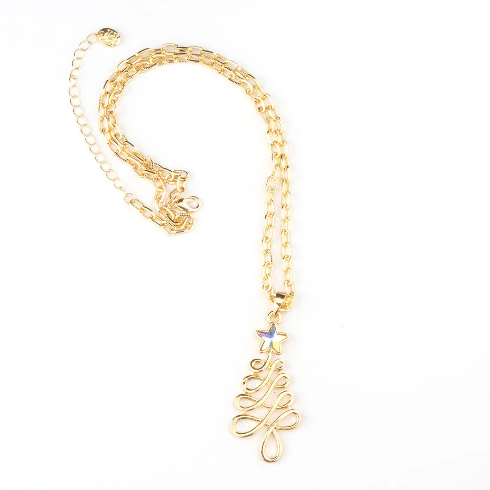 Swirl Xmas Tree Pendant