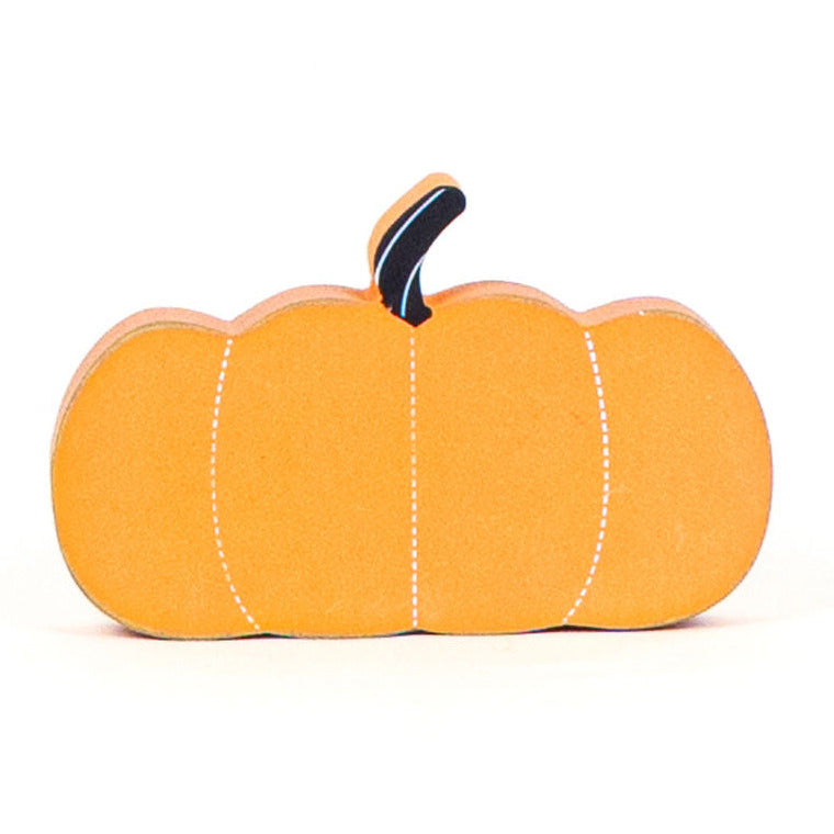 Double Sided Short Wood Pumpkin