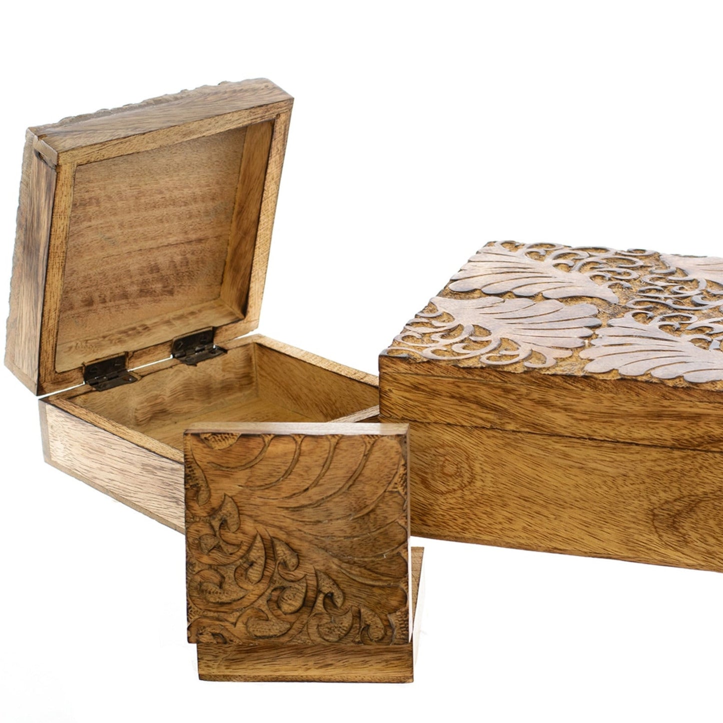 Carved Mango Wood Box