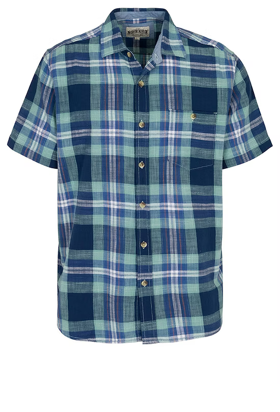 David Crosshatch Plaid Shirt