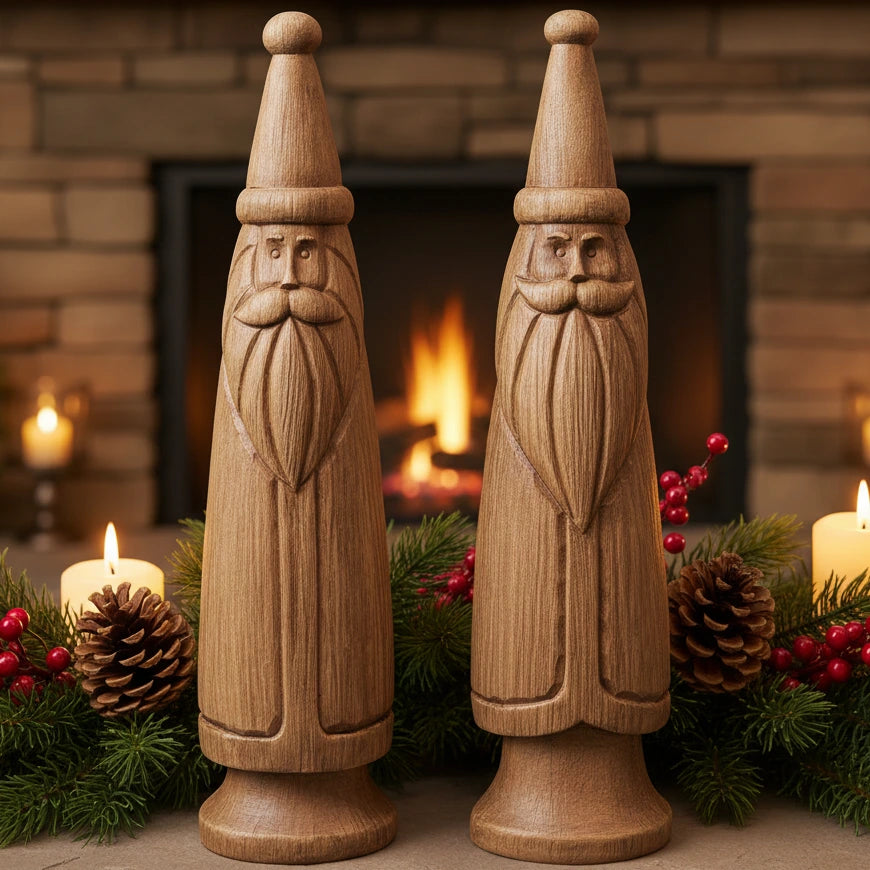 Woodgrain Slim Santa
