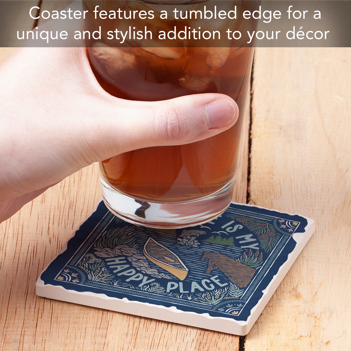 Lakeside Square Coaster Single