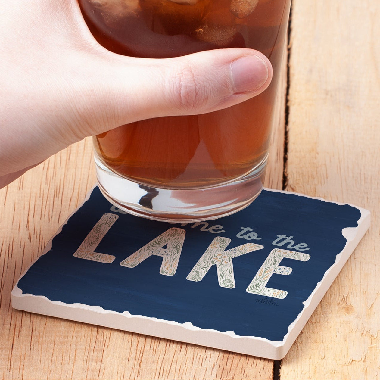 Lakeside Square Coaster Single