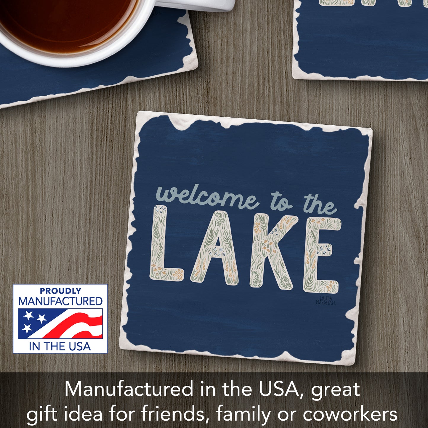 Lakeside Square Coaster Single