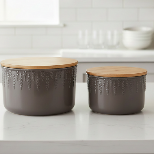 Stoneware Pot w/Lid