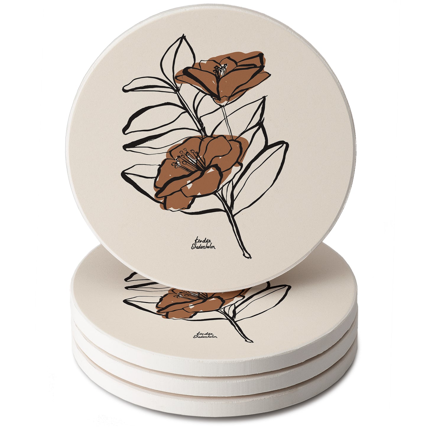 Sandstone Round Coaster S/4