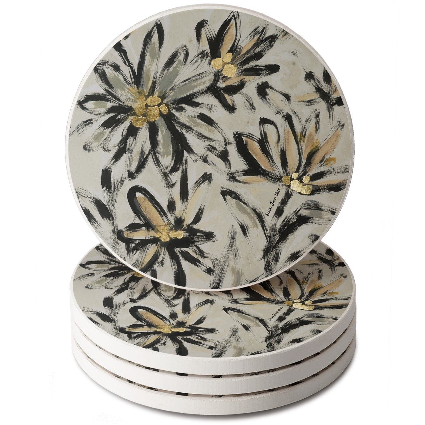 Sandstone Round Coaster S/4