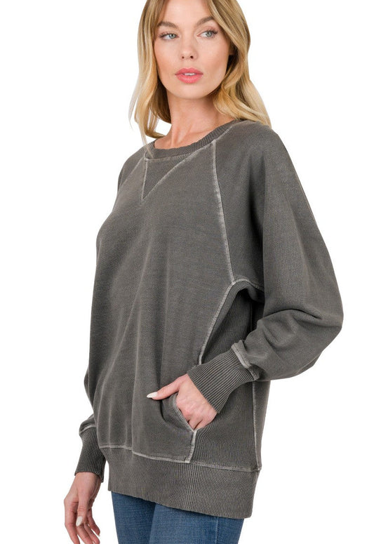 Natalie Pigment Dyed Pullover