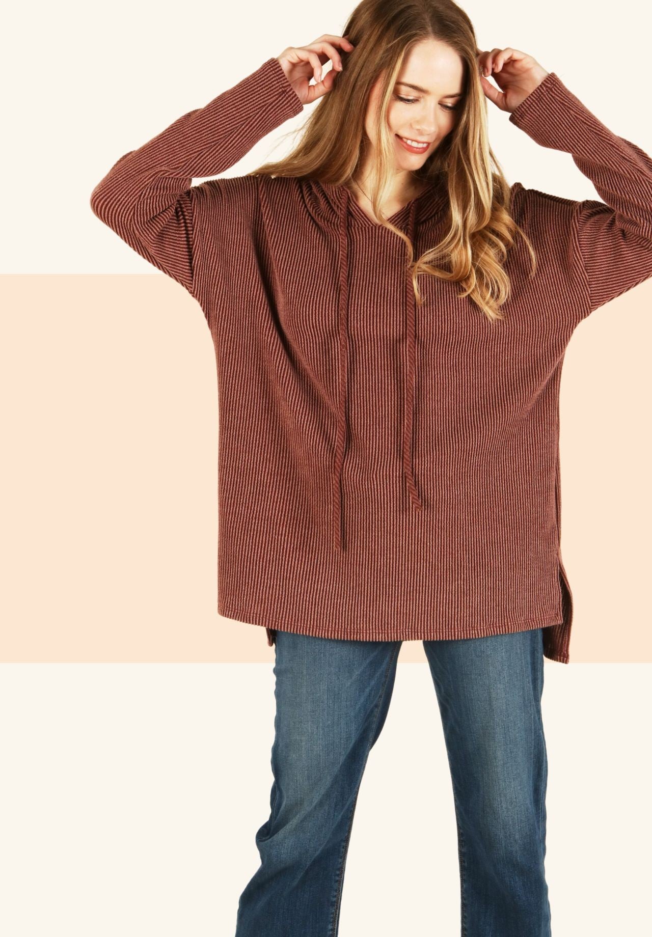 Sheri Corduroy Rib Hoodie