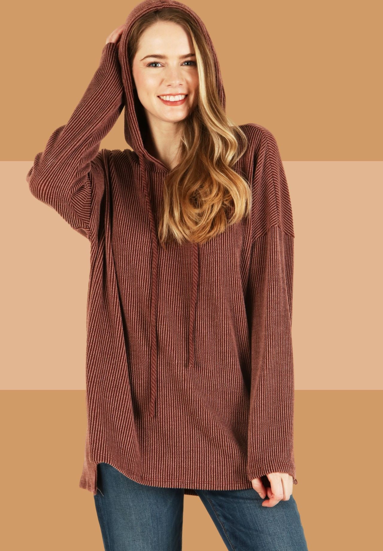 Sheri Corduroy Rib Hoodie