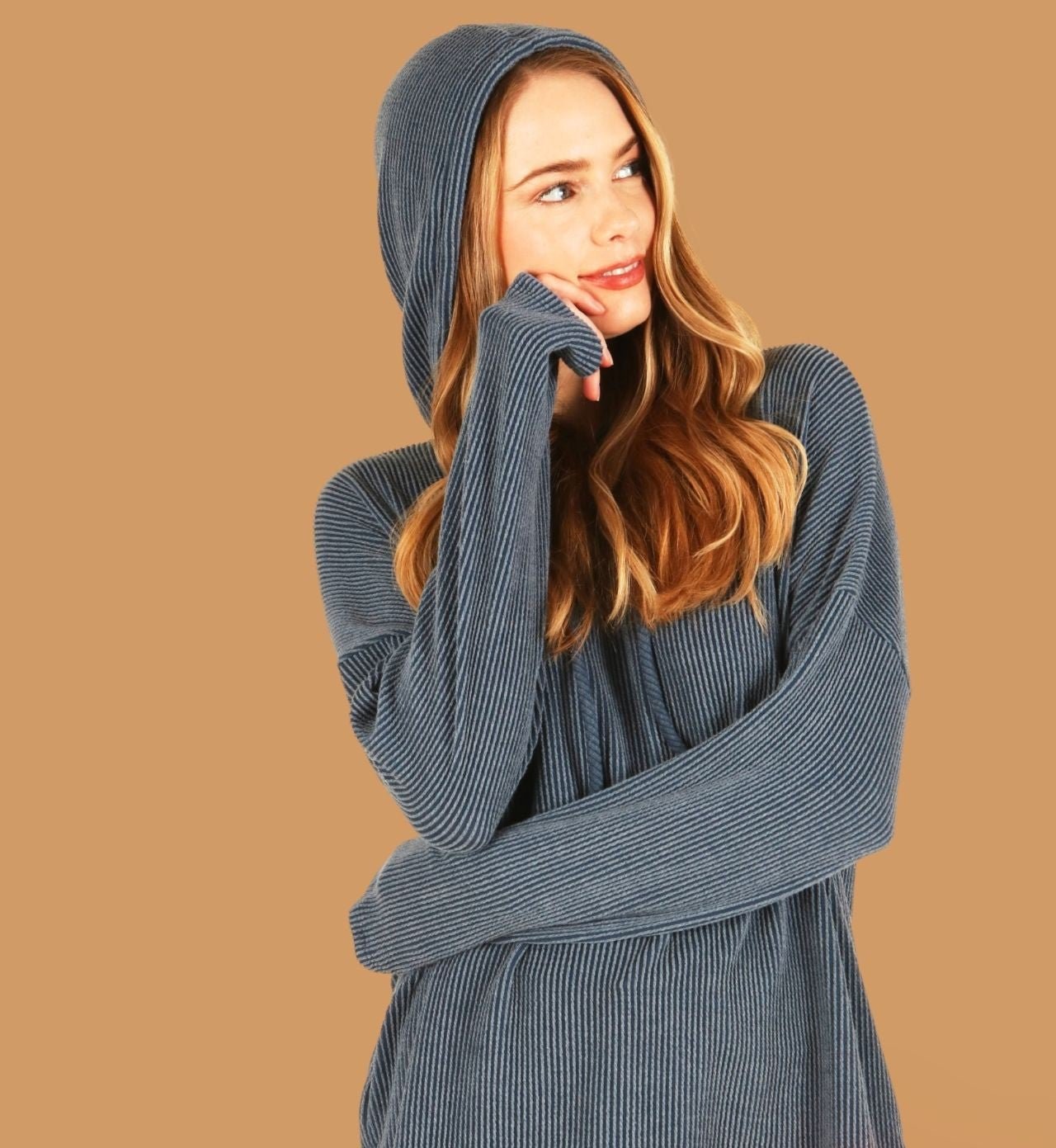 Sheri Corduroy Rib Hoodie