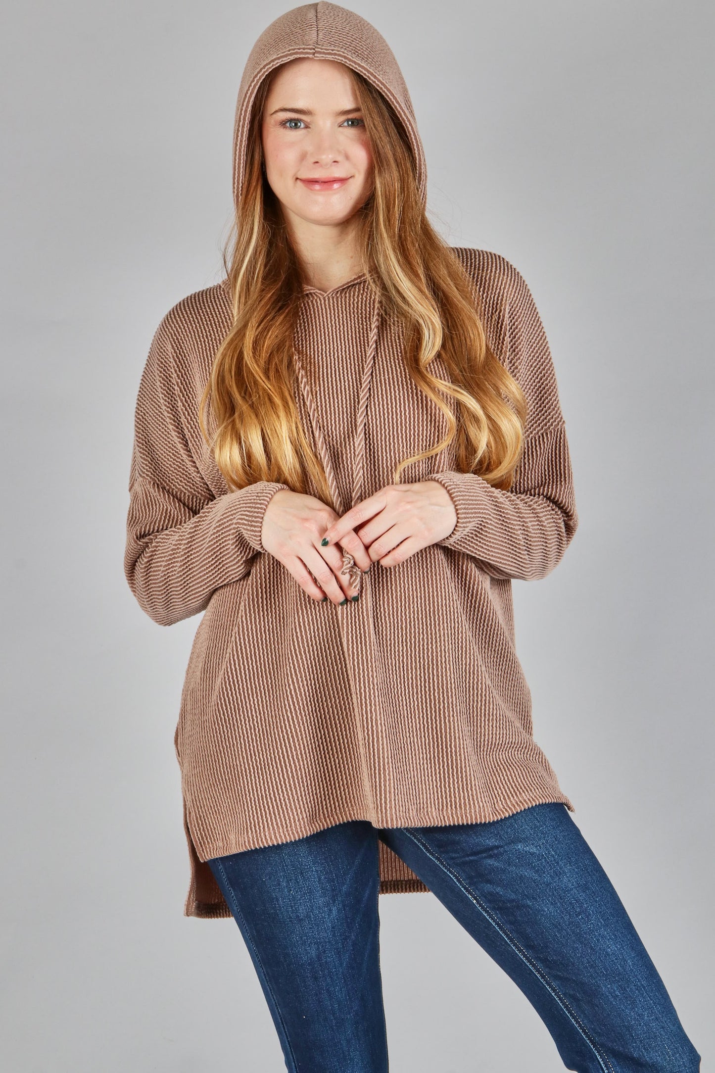 Sheri Corduroy Rib Hoodie