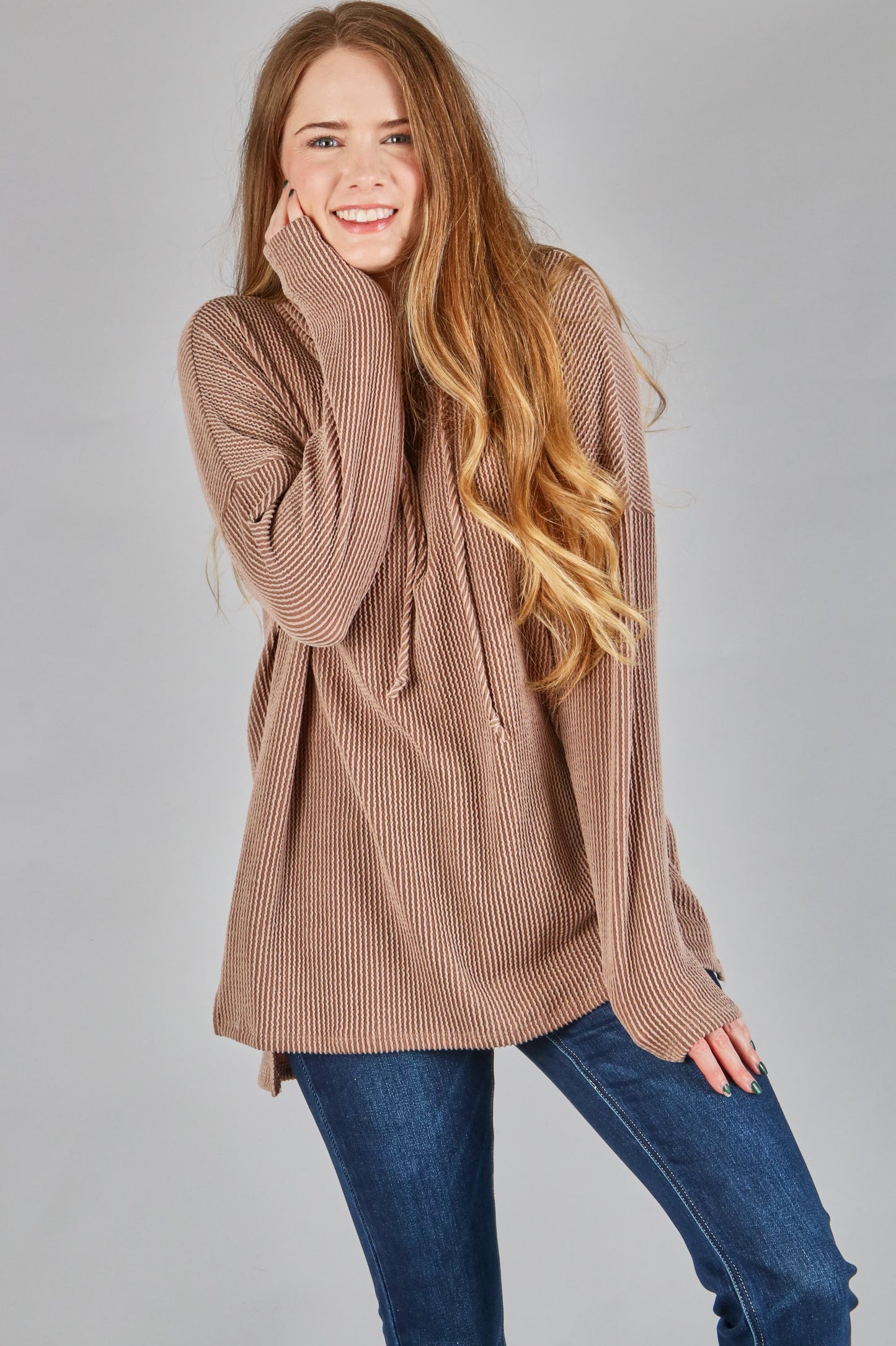 Sheri Corduroy Rib Hoodie