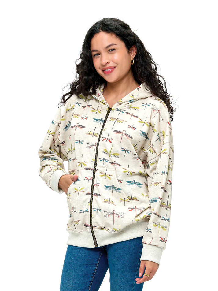 Animal Print Zip Sweatshirt