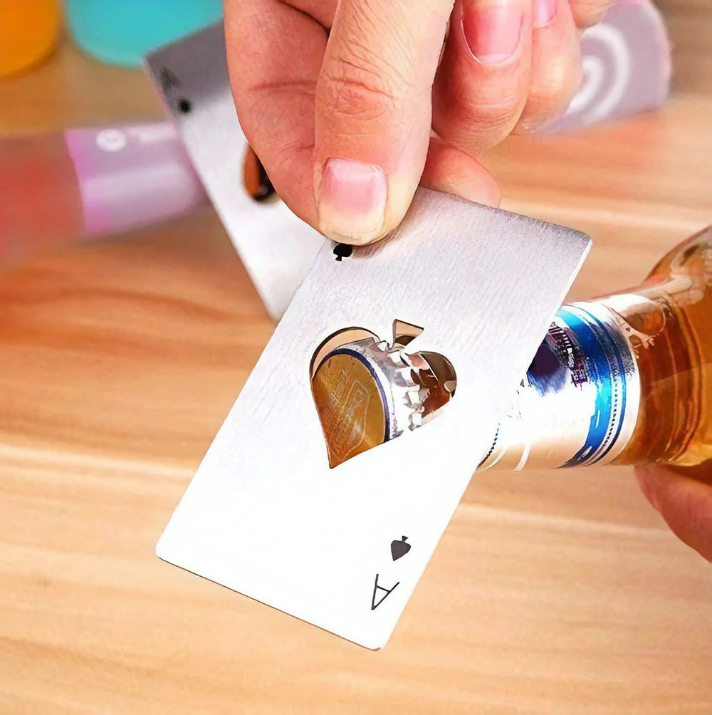 Silver Ace Bottle Opener