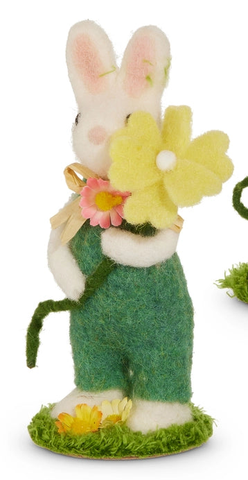 Felt Bunny with Flower