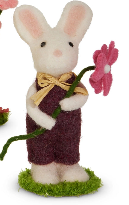 Felt Bunny with Flower