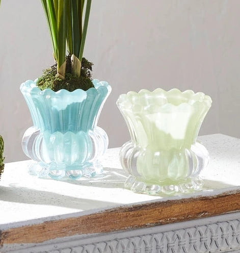 Ruffle Glass Votive