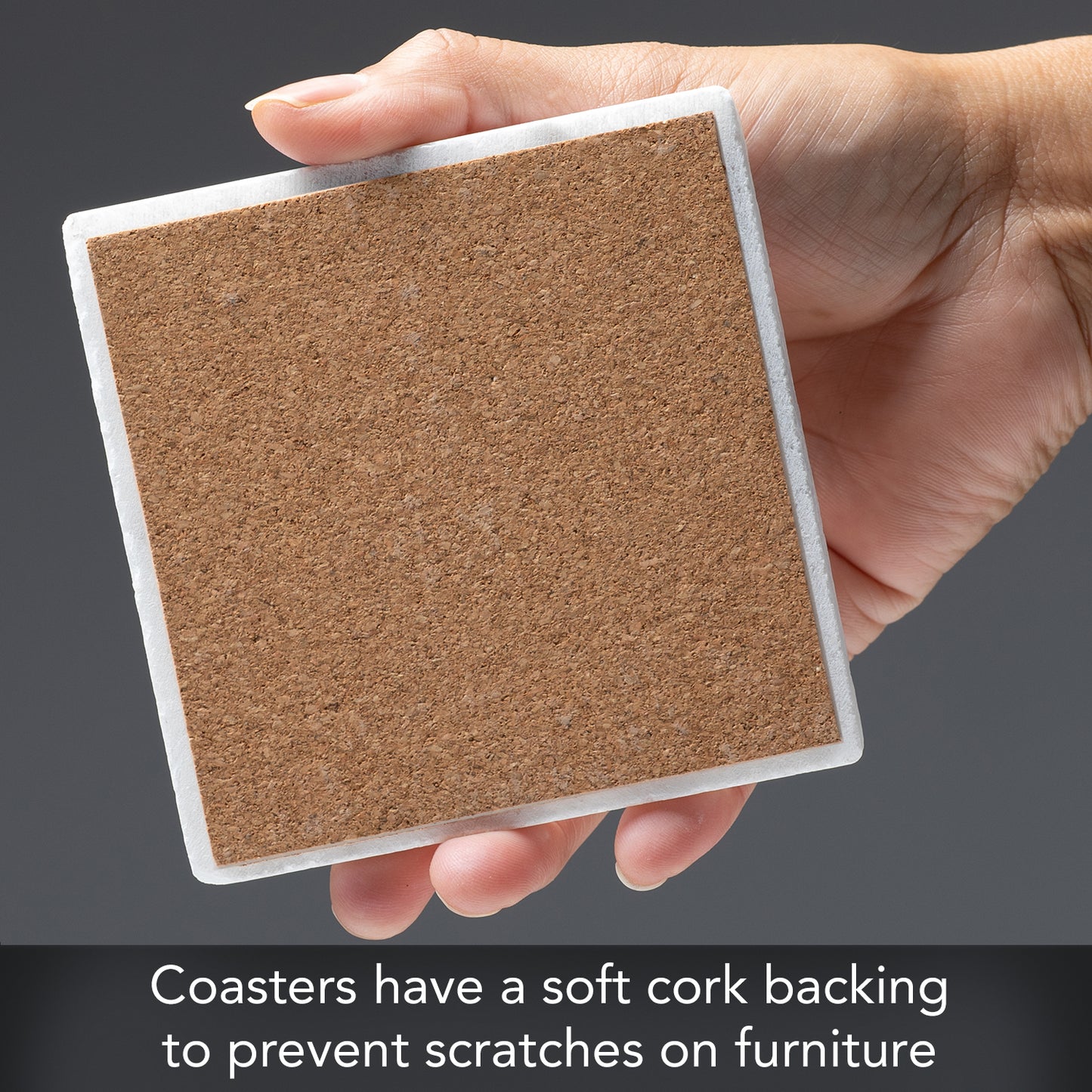 Natural Stone Coaster S/4