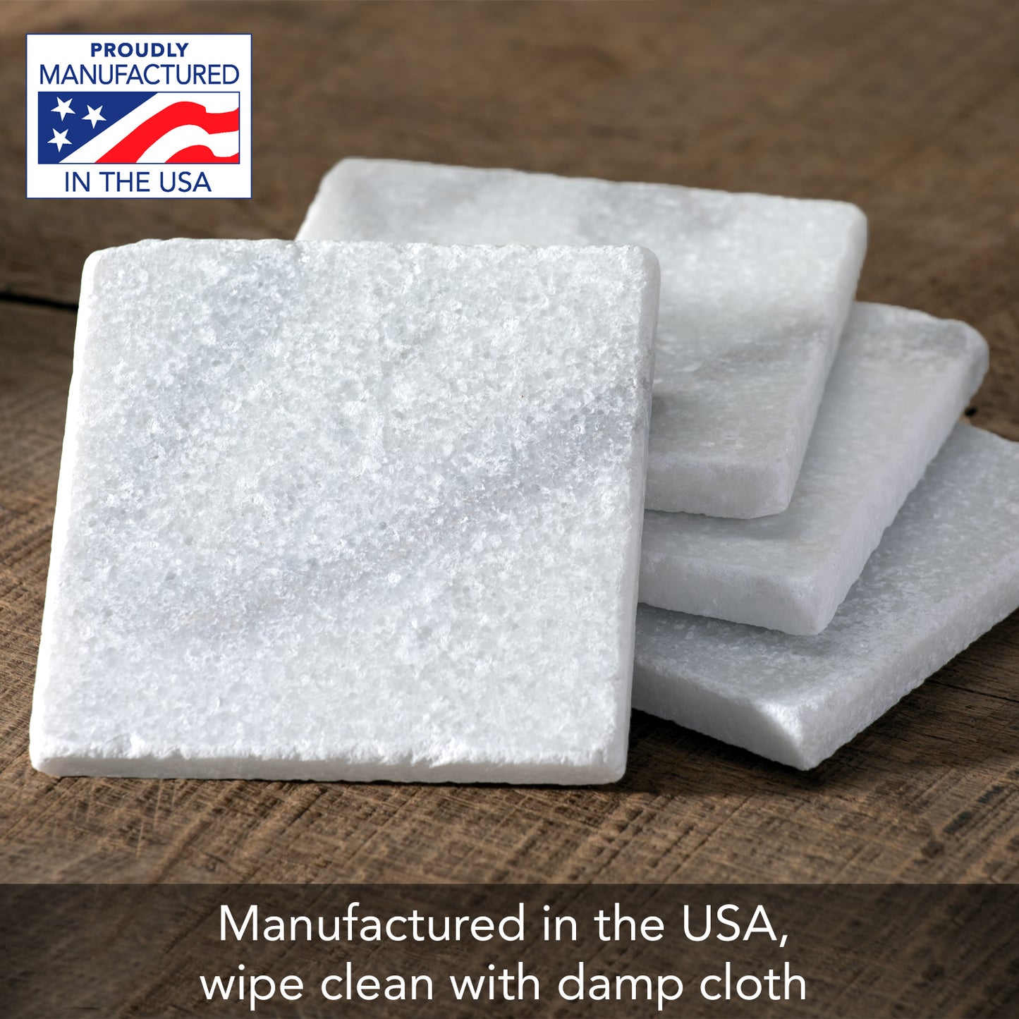 Natural Stone Coaster S/4