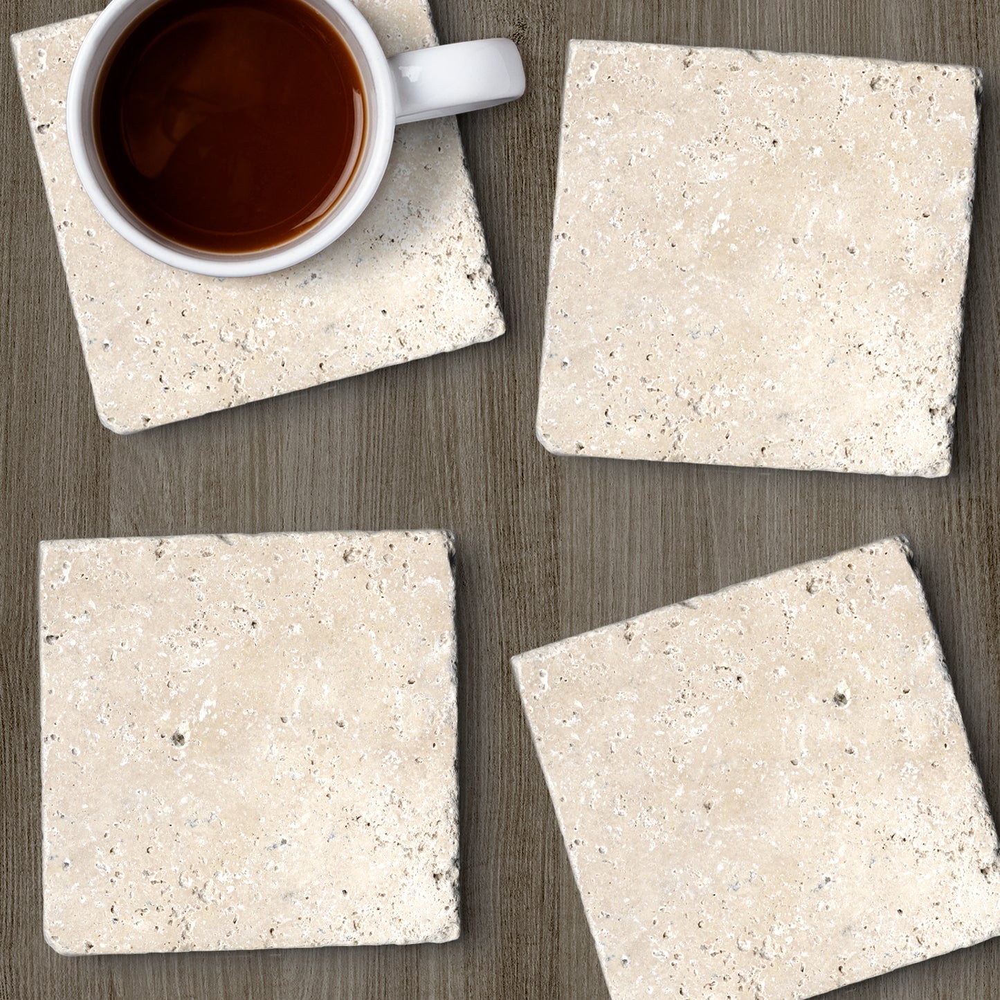 Natural Stone Coaster S/4