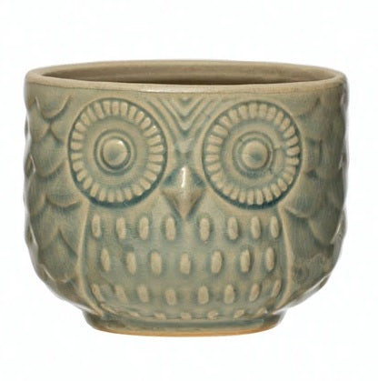 Stoneware Owl Containers/Pots