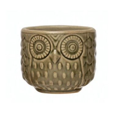 Stoneware Owl Containers/Pots