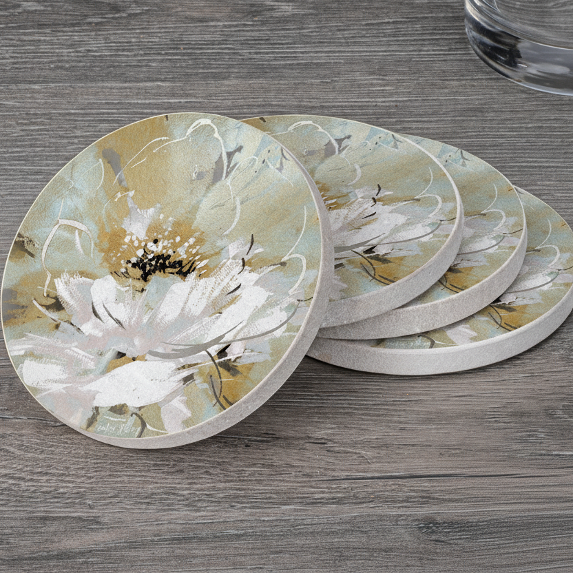 Sandstone Round Coaster S/4