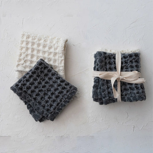 Cotton Waffle Dish Cloths - Set 2