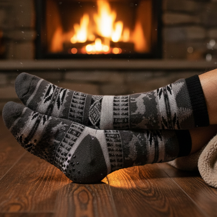 Elk Lodge Slipper Socks