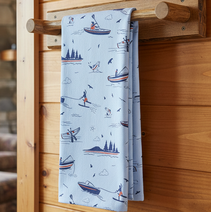 Lake Life Dish Towel