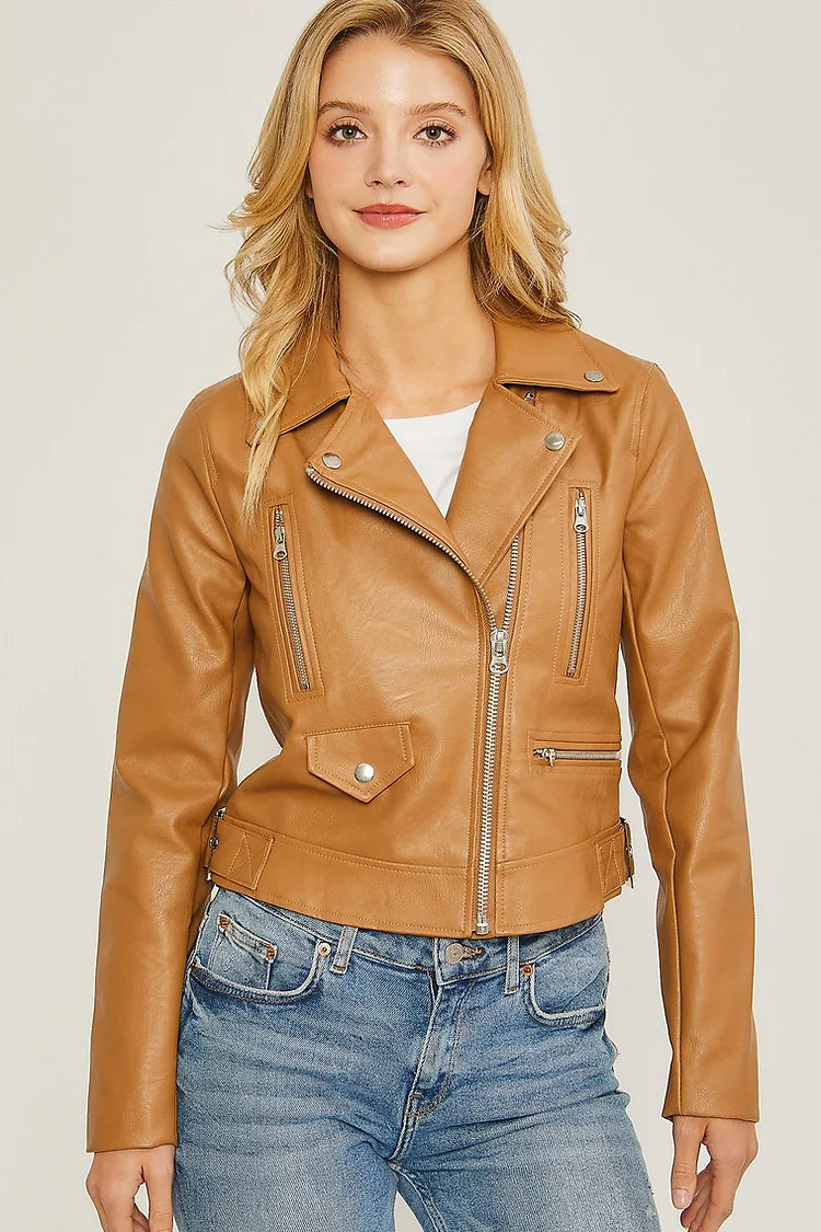 Amy Moto Vegan Leather Jacket