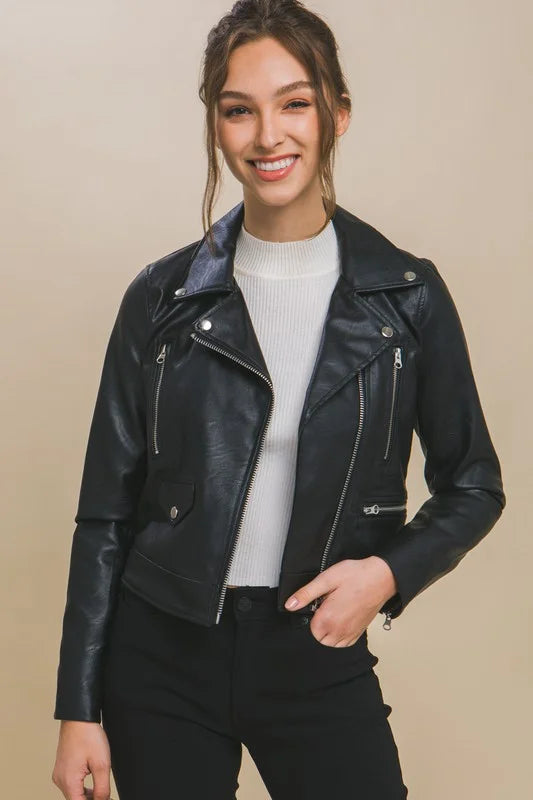 Amy Moto Vegan Leather Jacket