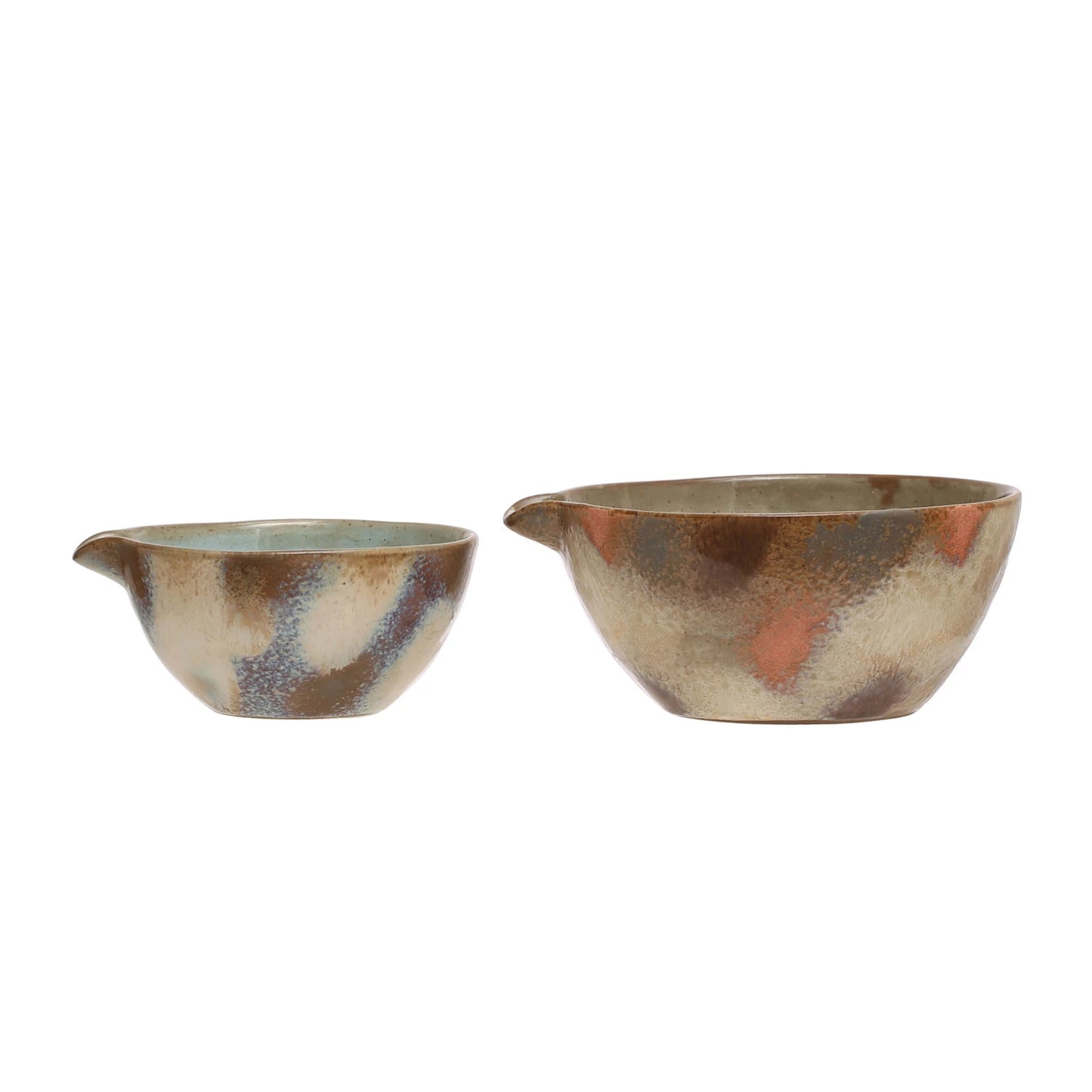 Stoneware Batter Bowl w/Spouts