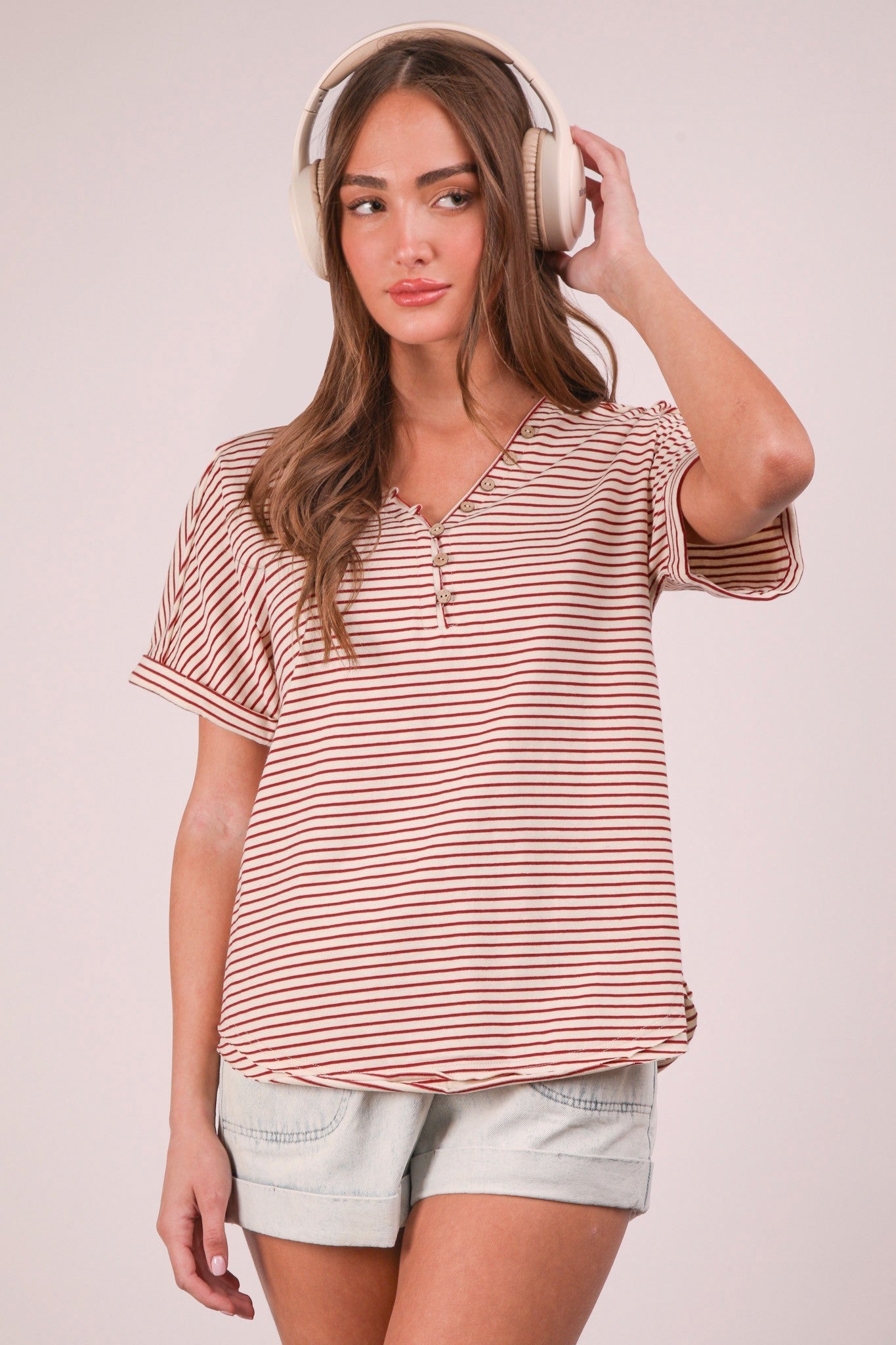 Alaina Button Knit Top