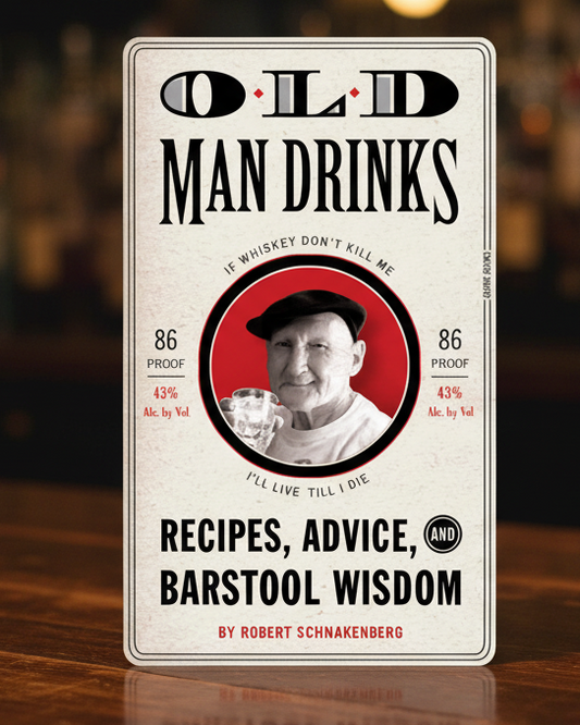 Old Man Drinks Book