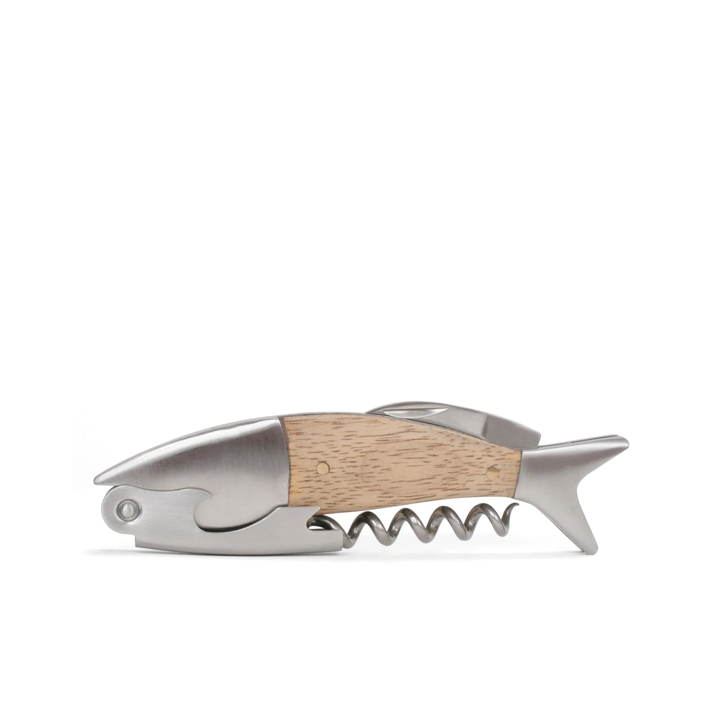 Stainless Steel & Wood Corkscrew