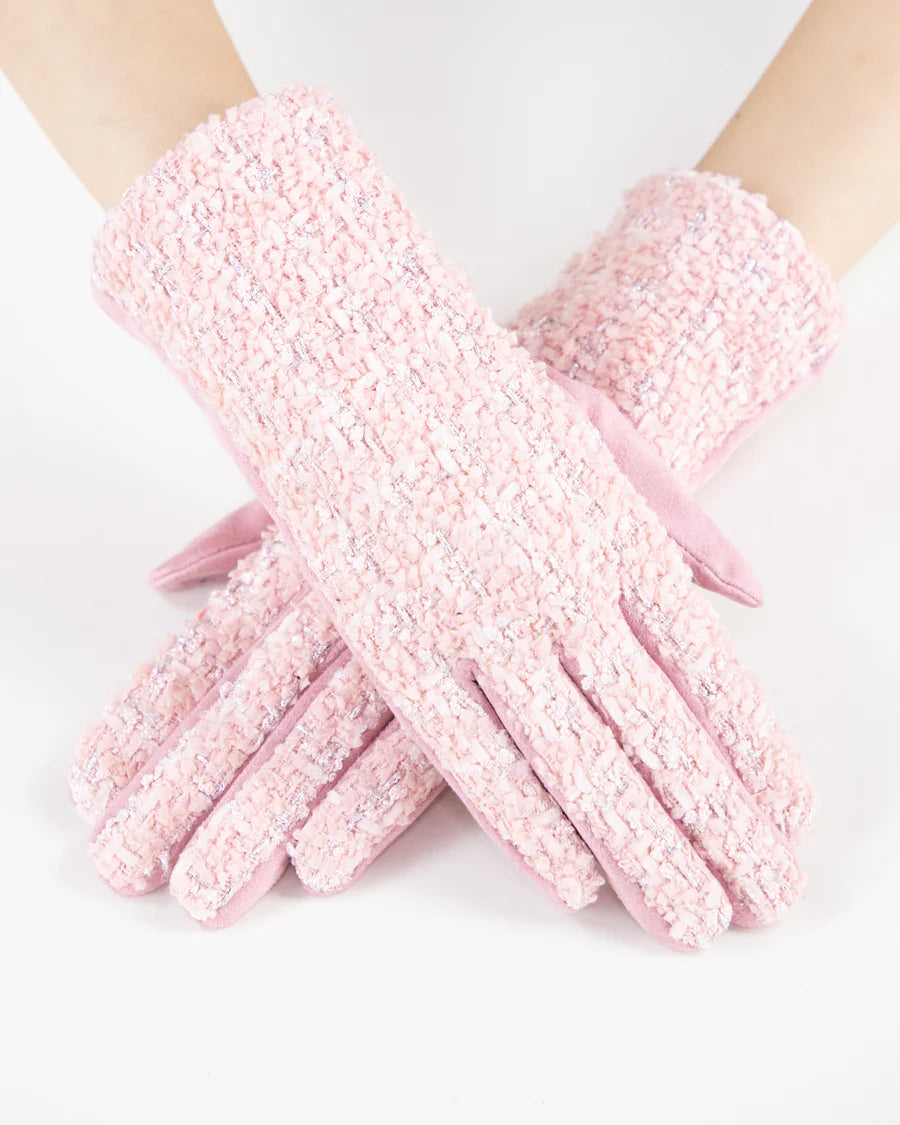 Anna Shimmering Tweed Gloves