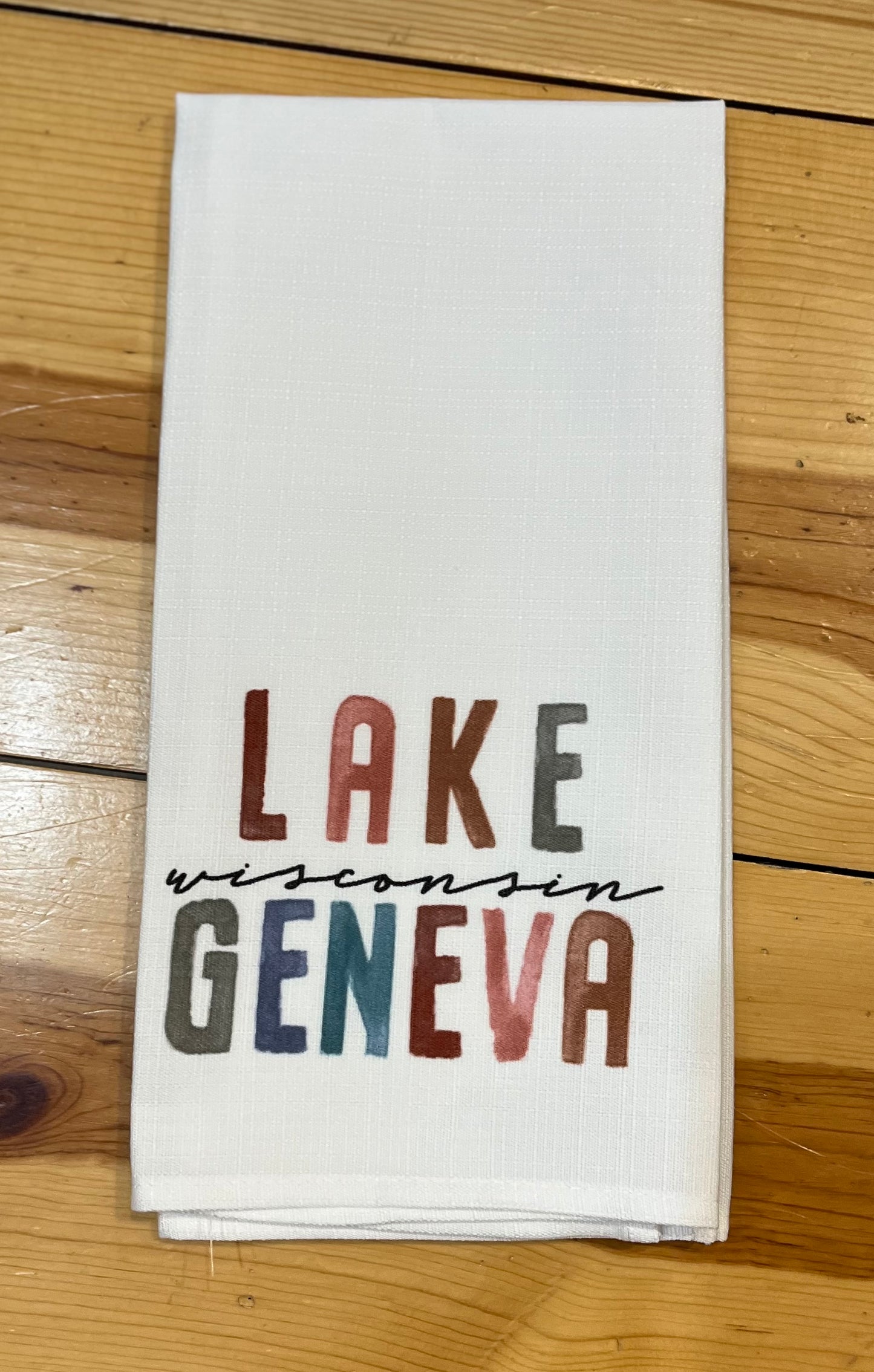 Lake Geneva Tea Towel