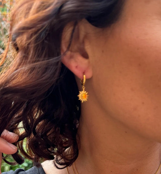 Sunburst Crystal Earrings