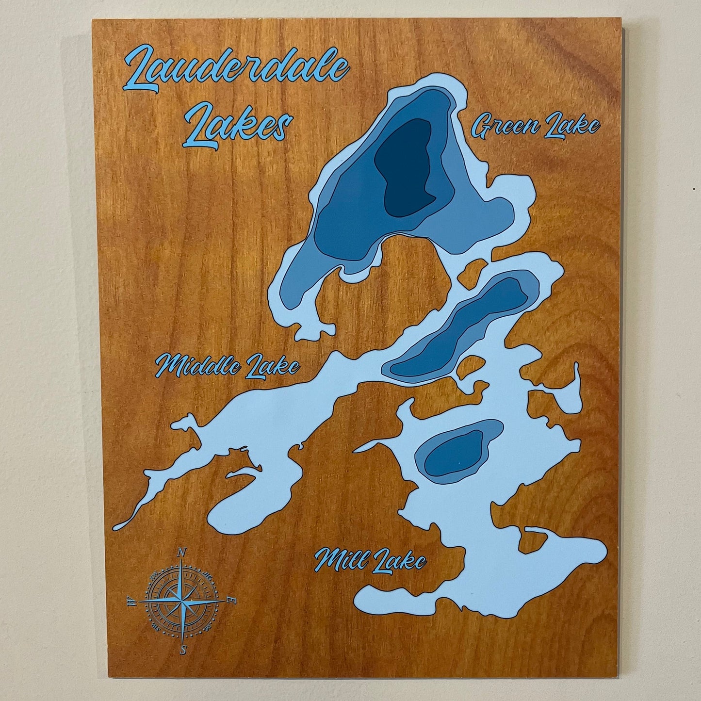 Local Lakes Map Plaque