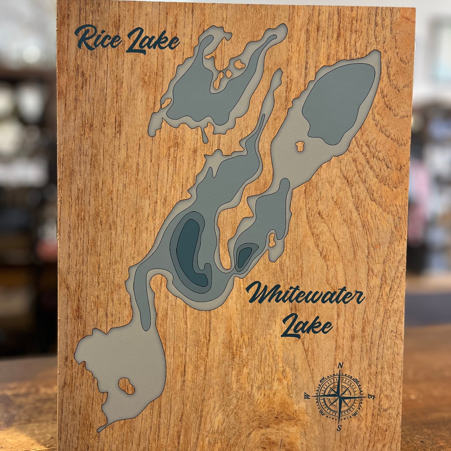 Local Lakes Map Plaque