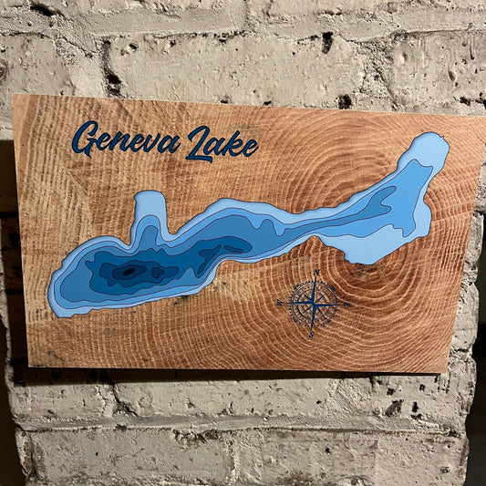 Local Lakes Map Plaque