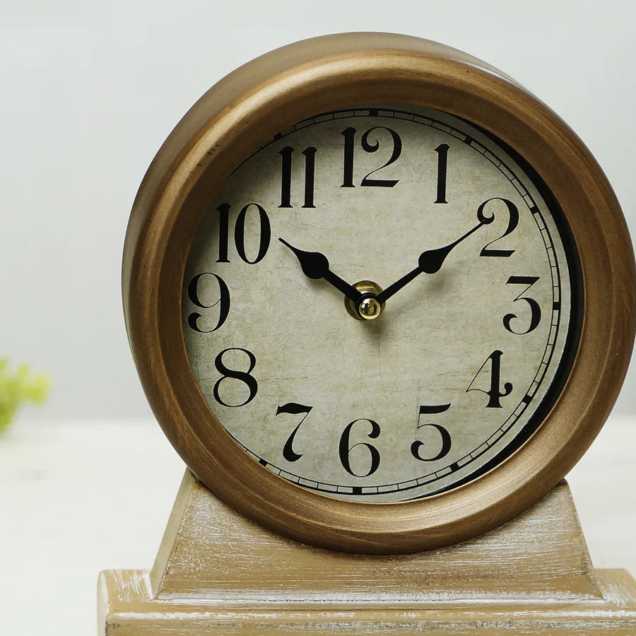 Round Copper Table Clock