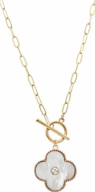 RJC Shell Clover Necklace