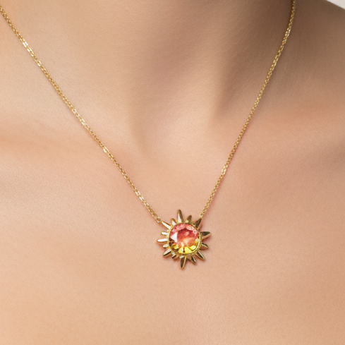 Sunburst Crystal Necklace