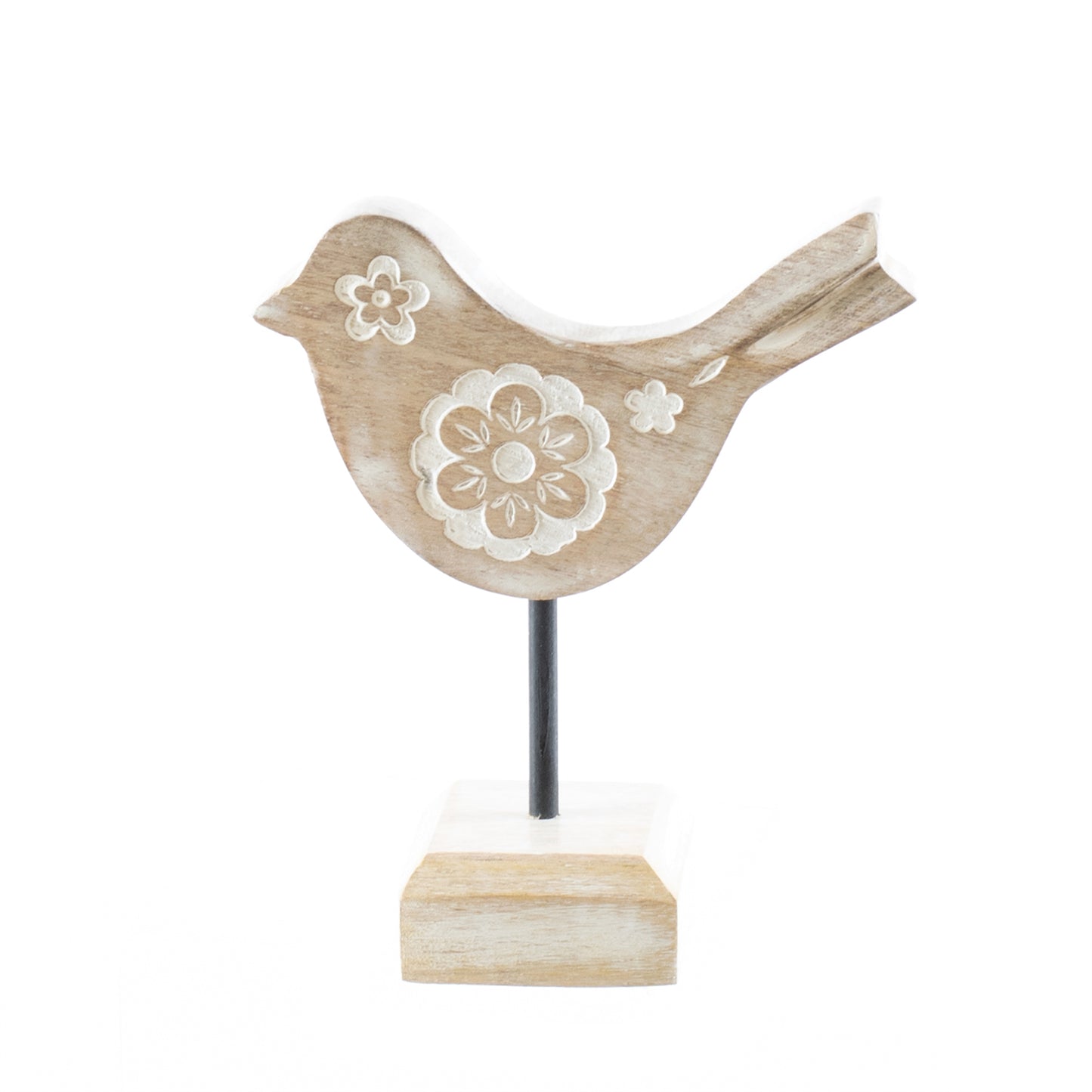 Mango Wood Bird on Stand