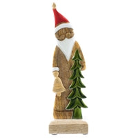 Wood Santa W/ Tree