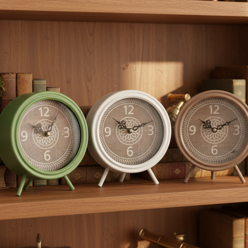 Vintage Round Desk Clock