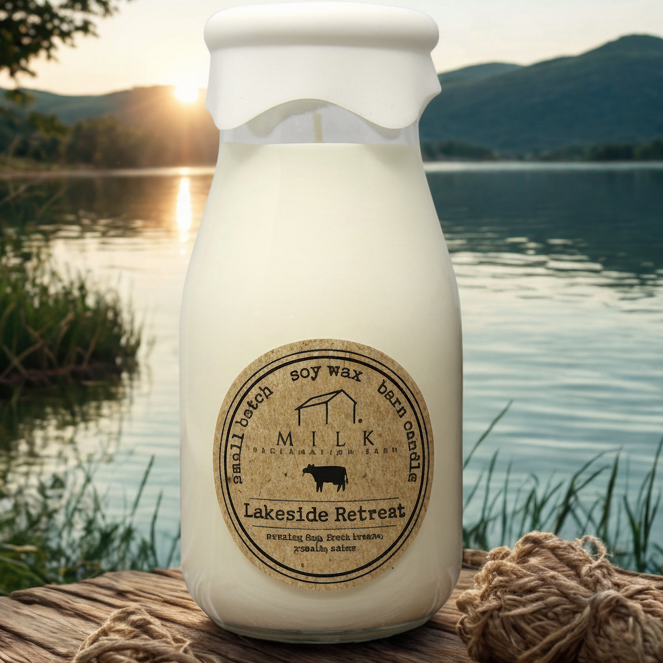 Milk Bottle Candle